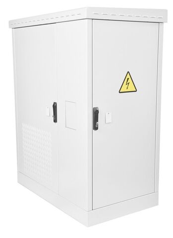 Шкаф уличный всепогодный укомплектованный напольный ЦМО ШТВ-2, IP55, 30U, 1570х1000х600 мм (ВхШхГ), дверь: металл, цвет: серый, (ШТВ-2-30.10.6-43А3-Т1