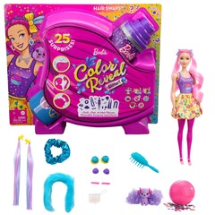 Kukla \ Кукла Barbie Color Reveal Glitter! Hair Swaps Doll N
