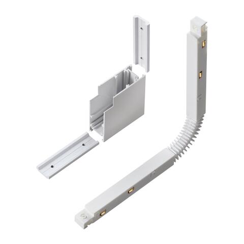 135123 SHINO NT21 033 белый Соединитель с токопроводом для шинопровода Г-образный IP20 48V FLUM