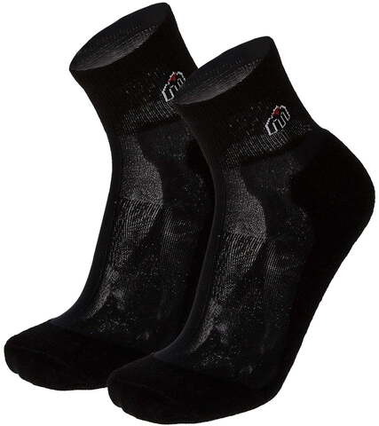 Элитные короткие носки Mico Extra Dry Run Light Weight Black для бега (2 пары)