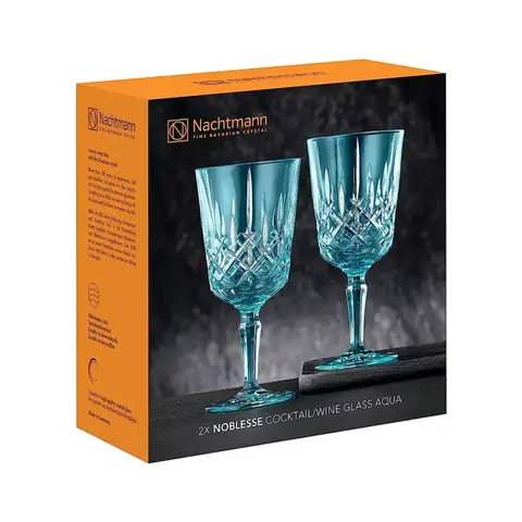 Набор бокалов 2шт для вина 355мл голубой Nachtmann Noblesse Colors