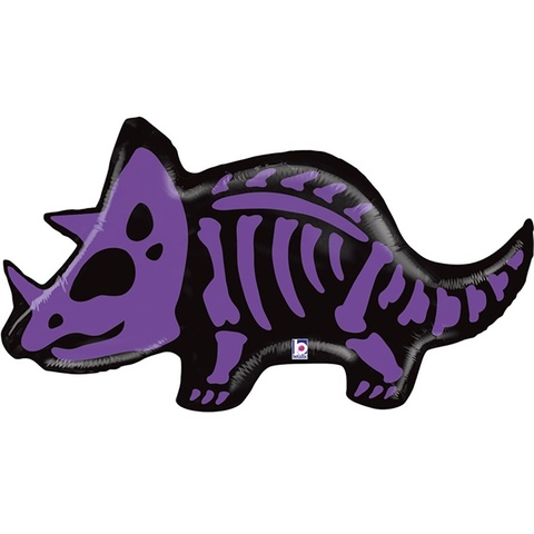 Шар Фигура Динозавр Трицератопс фиолетовый