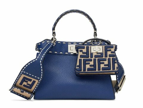 Сумка Fendi Peekaboo Iconic Mini синий