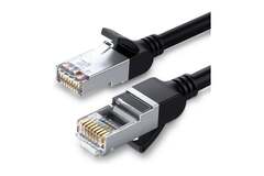 Кабель UGREEN NW101 (50193) Cat 6 U/UTP Pure Copper Ethernet Round Cable, 3м, черный