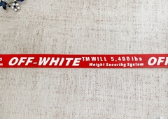 Лента репсовая с принтом, ш. 1,9 см, красный