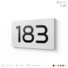 Номер на дверь 183, табличка на дверь для офиса, квартиры, кабинета, аудитории, склада, белая 120х70 мм, Айдентика Технолоджи