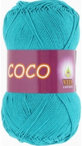 Пряжа VITA cotton "COCO" - (4315 - Темная голубая бирюза)