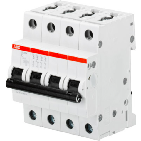 Автоматический выключатель 4-полюсный 50 А, тип D, 6 кА S204 D50. ABB. 2CDS254001R0501