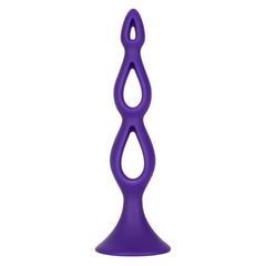 Фиолетовая анальная елочка Silicone Triple Probe - 14,5 см. - 