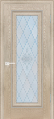 Дверь PSB-25 / Цвет Дуб Гарвард бежевый / Сатинат, пескоструйная обработка / Двери PROFILO PORTE