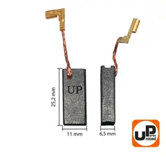 Щетка графитовая UNITED PARTS для MAKITA СВ-350 (аналог 194160-9) (10шт)