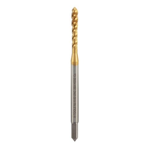 Метчик №4 -40-UNC (Машинный, винт.) DIN371 HSSE-TiN C/2-3P R45 56мм a=2,7 H-Tools 74704ETHT