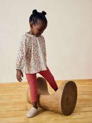 Блуза и легинсы в комплекте для девочки Next 386-047, Кирпичный, Белый