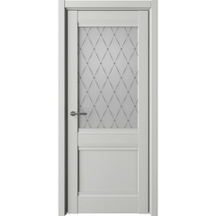 Межкомнатная дверь Рим платина со стеклом