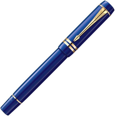 Ручка перьевая Parker Duofold F74 International Historical Colors, Lapis Lazuli GT, F (1907184)