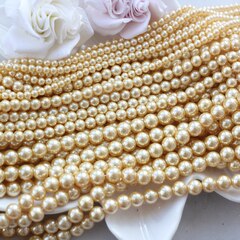 Майорка золотистая 4 мм, 1 нить, МА147