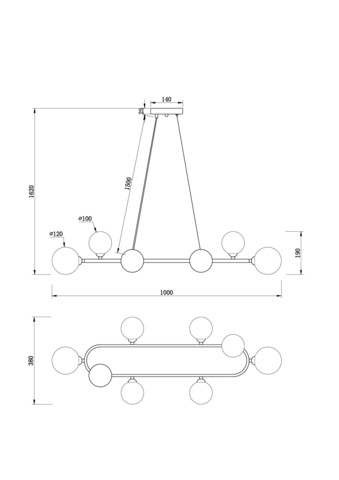 Подвесной светильник Freya Globos FR5222PL-08B
