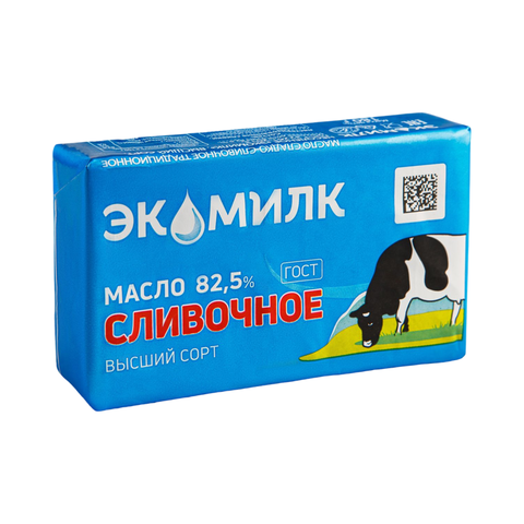 Масло сливочное Традиционное Экомилк 82,5% 180гр