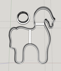 Лошадка 3D на колесах №2