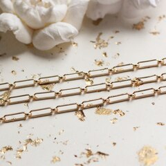 Цепочка 11*3 мм, маленькое звено 4 мм, позолота, 20 см, А015-2 (20см)