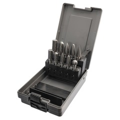 Набор бор-фрез твердосплавных 10шт HM S=6мм H-Tools 116003ROHT