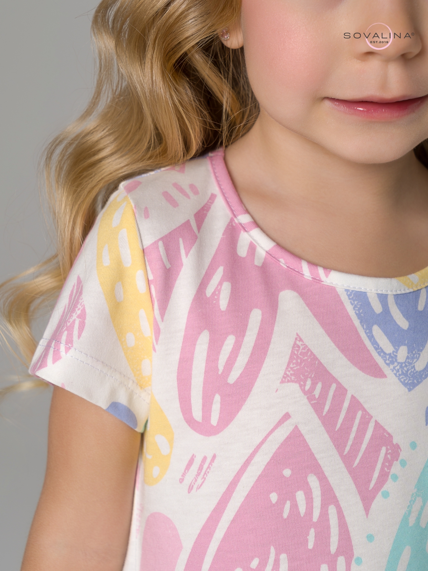 Платье Лето акварельные сердечки