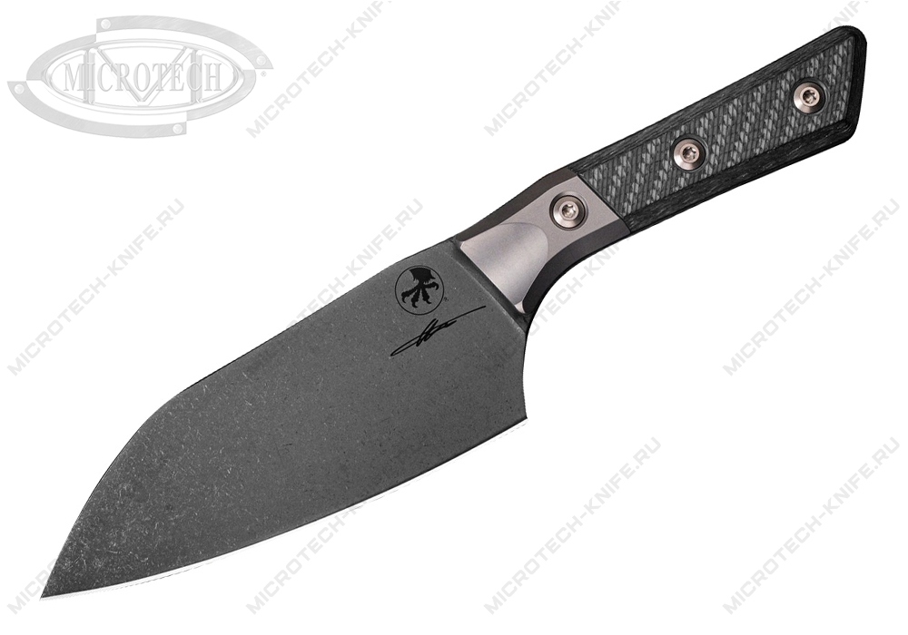 Нож Microtech Kitchen Santoku DLC Bolster Signature 3200B-1DLCCFS