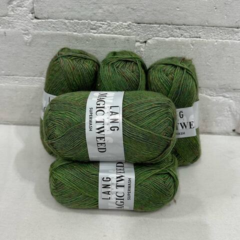GARAGE SALE — Lang Magic tweed зеленый 250 грамм