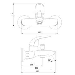 311000000 Palace Bit, смеситель для ванны/душа