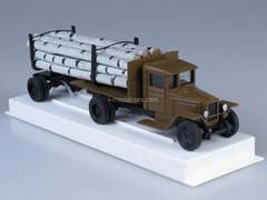 ZIS-5V Timber trailers with birch forest LOMO-AVM 1:43