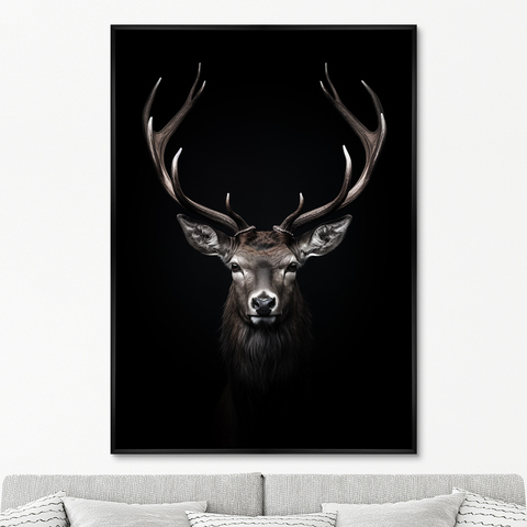 ArtNoMore - Репродукция картины на холсте Deer in the dark, No 2, 2024г.