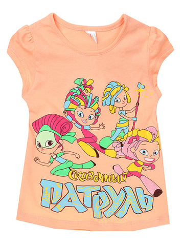D002-14 футболка для девочек, персиковая