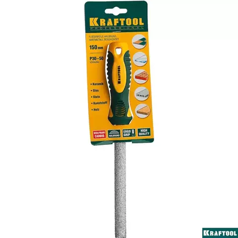 KRAFTOOL 150 мм, полукруглый напильник с карбидом вольфрама, Professional (16082-15)