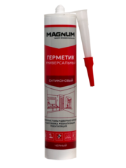 Герметик УНИВЕРСАЛЬНЫЙ силиконовый MAGNUM черный, 280мл (уп - 24шт)