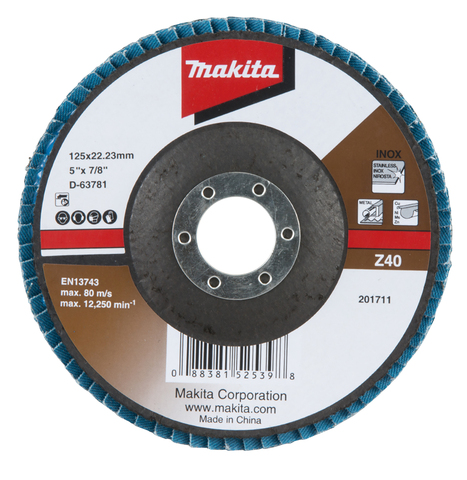 Лепестковый шлифовальный диск 125x22,23 мм Makita D-63781