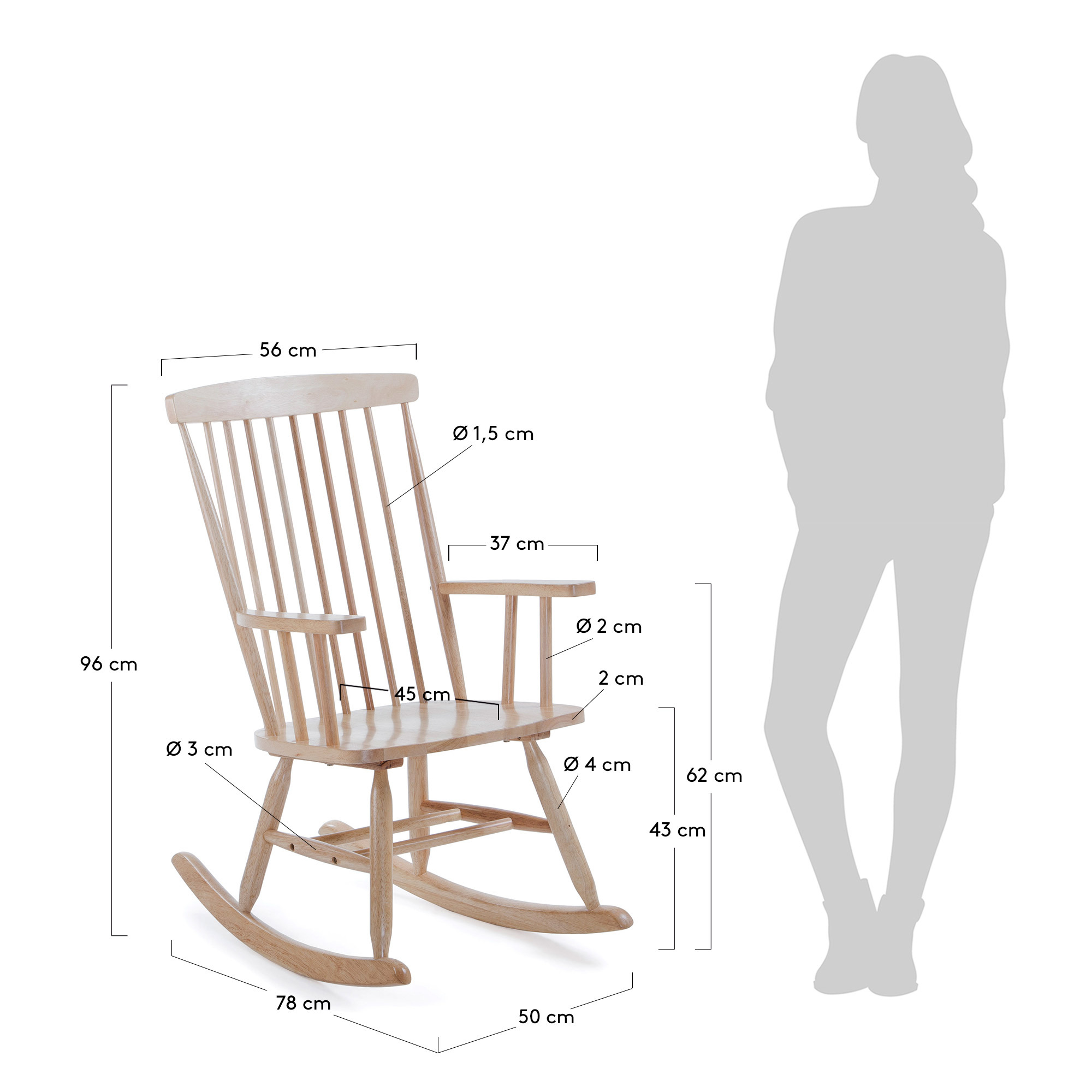 Кресла-качалки из дерева