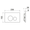 Ceramica Nova Envision CN1001B Инсталляция для унитаза с клавишей Round (чёрная матовая) + крепления