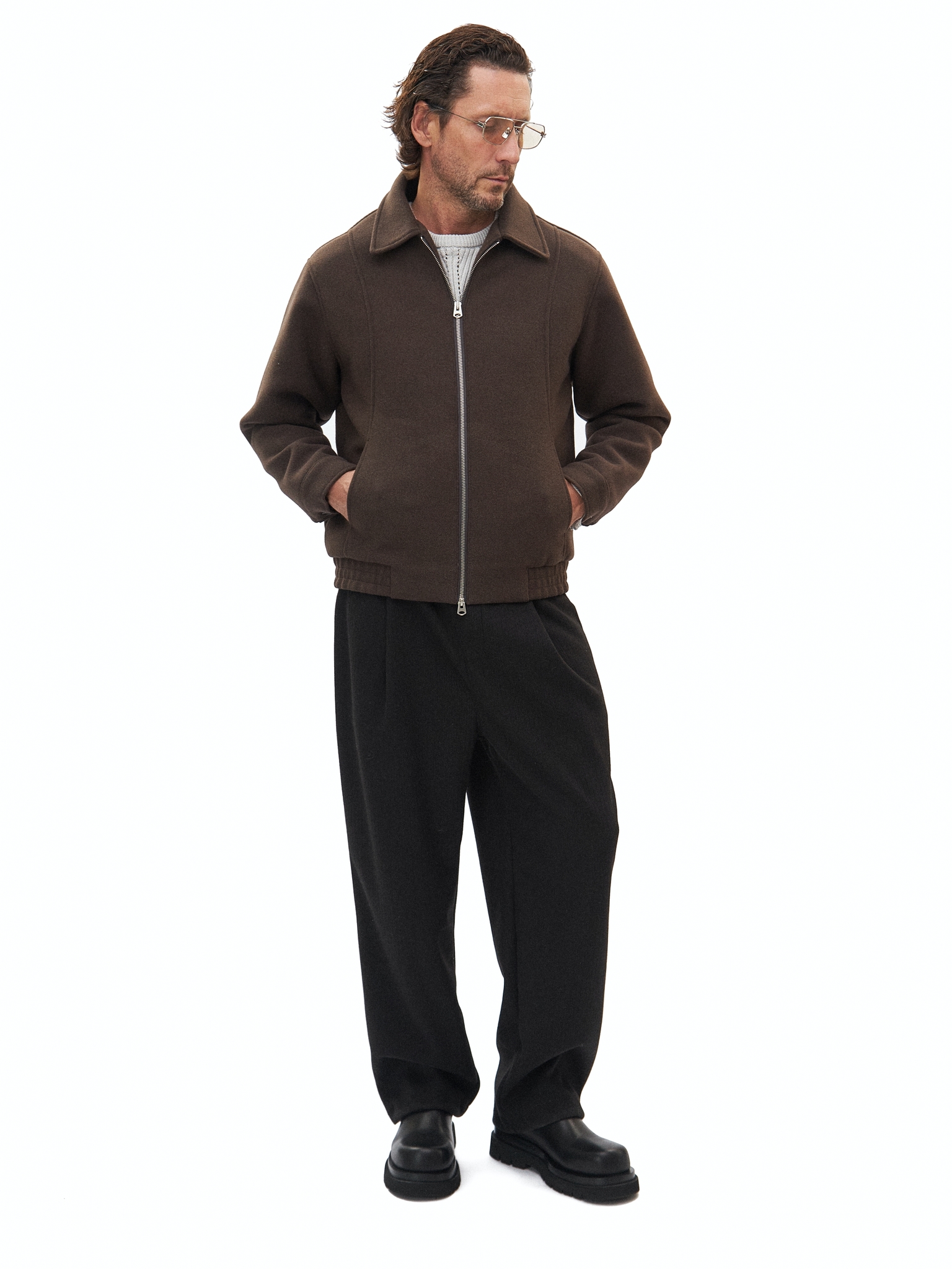 Утепленная коричневая куртка Cooper на молнии