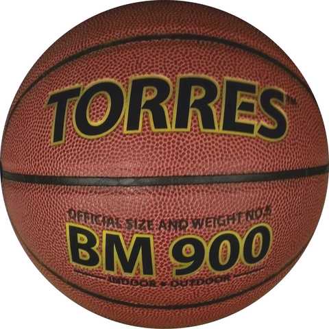 Мяч баскетбольный детский Torres BM 900 №5 Кожаный