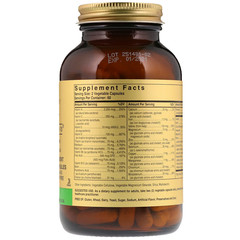 Solgar, Формула V, VM-75, мультивитамины и хелатные формы минералов, 120 капсул