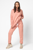 Утепленный спортивный костюм для беременных и кормящих 13125 пыльно-розовый