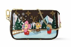 Клатч Louis Vuitton Mini Pochette Accessoires для женщин коричневый