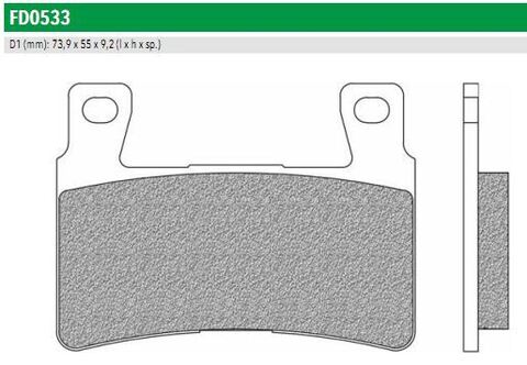 FD0533SH Тормозные колодки дисковые мото ROAD HD SINTER   NEWFREN