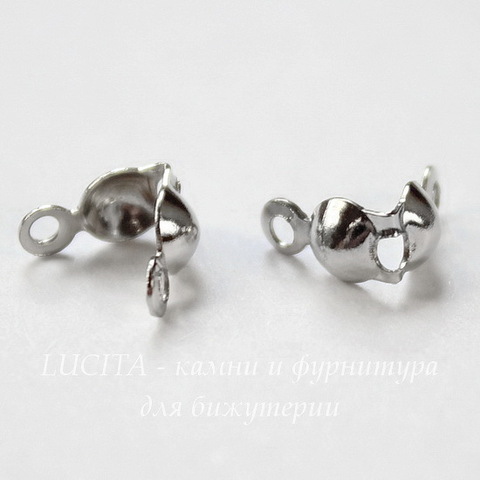 Каллоты 8х4 мм (цвет - платина), 20 штук
