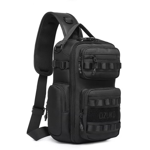 Картинка рюкзак однолямочный Ozuko 9812 Black - 21
