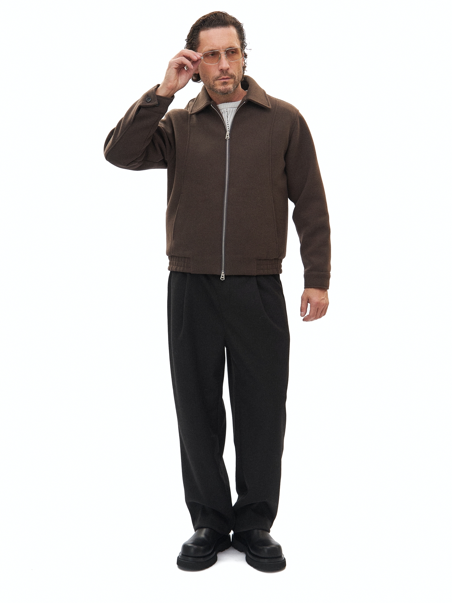 Утепленная коричневая куртка Cooper на молнии