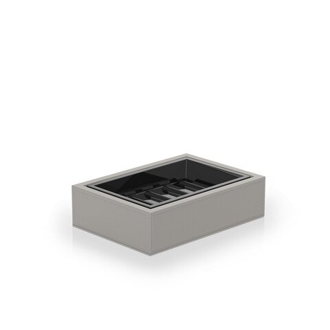 Decor Walther 0937949  Decor Walther  BROWNIE STS Мыльница настольная черная, искуственная кожа , цвет тауп