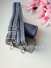 Dark blue zigzag Belt for bag