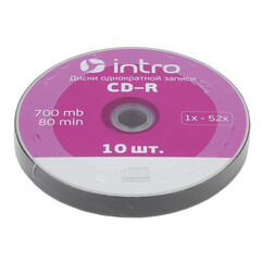 Носители информации CD-R, 52x, Intro, Shrink/10, Б0016204