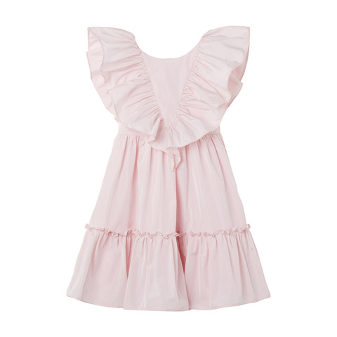 Платье Stella McCartney Kids Ruffle Taffeta Pink